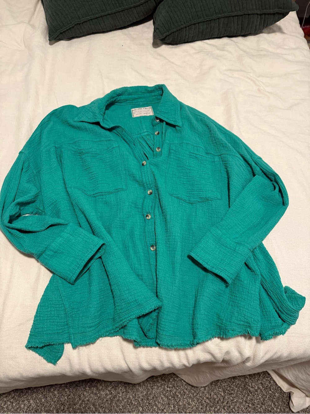Free People oversized button down